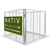 Komposter 448 L, Metallkomposter mit Bodengitter, Drahtkomposter, Kompostierer