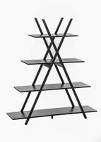 Standregal, 4 Ebenen, ca. 120 x 33 x 135 cm - Schwarz