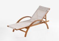 Gartenliege aus Holz, ca. 190 x 76,5 x 50 cm - Natur