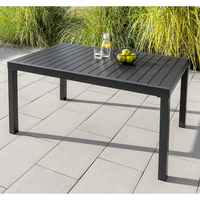 Ausziehbarer Gartentisch aus Aluminium "GENUA 2.0" - Schwarz