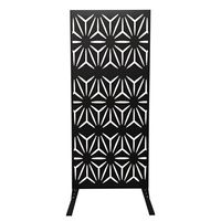 Dekorative Metall Sichtschutzwand, ca. 160 x 56 cm – Metallfarben