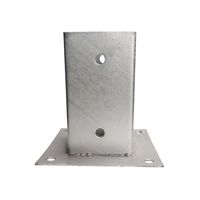 2tlg. Pfostenträger Aufschraubhülse, ca. 10,1 x 10,1 cm Metallfarben