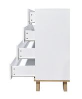 Kommode mit 4 Schubladen, ca. 80 x 39,5 x 100,9 cm - Weiß