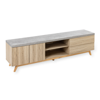 TV-Schrank mit Schubladen und Push-Open-Funktion, ca. 200 x 39,5 x 53 cm – Betonoptik