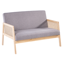 2-Sitzer Sofa mit Armlehne, ca. 115 x 76,5 x 76,5 cm - Grau