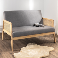 2-Sitzer Sofa mit Armlehne, ca. 115 x 76,5 x 76,5 cm - Grau