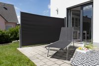 Seitenmarkise Balkonmarkise mit Sichtschutz aus Aluminium, ca. 3 x 1,6 m - Anthrazit