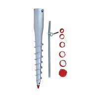 8tlg. Eindrehbodenhülsen-Set aus Stahl, ca. Ø 65 mm x 565 mm - Metallfarben