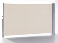 Seitenmarkise Balkonmarkise mit Sichtschutz aus Aluminium, ca. 4,5 x 1,6 m - Beige