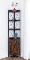 Wohnzimmerregal, ca. 31,7 x 31,7 x 180 cm - Braun