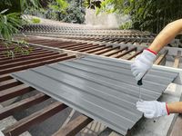 12er Set Profil-/Trapezblech, ca. 117 cm x 57 cm - Silber