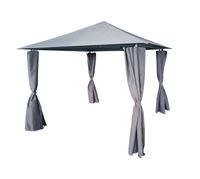 Pavillon mit Netzseiten ca. 300 x 300 x 260 cm – Grau