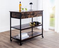 Servierwagen, ca. 102 x 51 x 93 cm - Braun