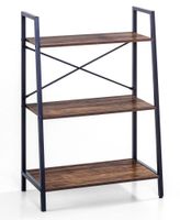 Regal klein, ca. 64 x 34 x 130,5 cm - Braun/Schwarz