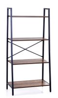 Regal mittel, ca. 64 x 34 x 130,5 cm - Braun/Schwarz