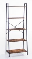 Regal groß, ca. 64 x 34 x 164 cm - Braun/Schwarz