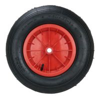Sackkarrenrad mit Gummireifen, Bohrung ca. 20 mm - Rot/Schwarz