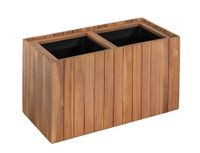 Pflanzkübel aus Akazienholz, ca. 57 x 30 x 35 cm - Braun