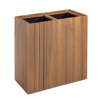Pflanzkübel aus Akazienholz, ca. 57 x 30 x 64 cm - Braun