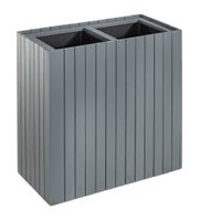 Pflanzkübel aus Akazienholz, ca. 57 x 30 x 64 cm - Anthrazit