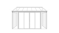 Wintergarten aus Aluminium, ca. 292 x 428 x 312 cm - Weiß