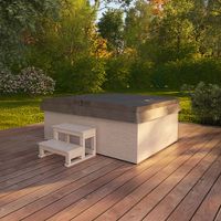 Home Deluxe Outdoor Whirlpool NIMBUS inkl. Treppe und Thermoabdeckung - 190 x 140 cm für 2 Personen