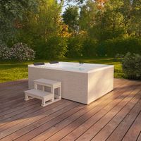 Home Deluxe Outdoor Whirlpool NIMBUS inkl. Treppe und Thermoabdeckung - 190 x 140 cm für 2 Personen