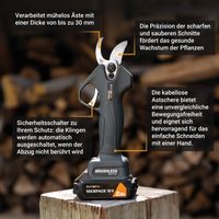 Batavia 18V Brushless Akku-Astschere 30 mm Ohne Akku und Ladegerät