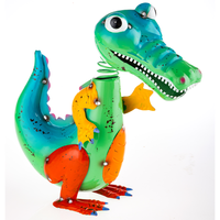Metallkrokodil, ca. 26 x 12,5 x 28,5 cm – Multicolor