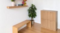 WoodLine Schuhschrank, ca. 75 x 87 x 24 cm – Holzoptik