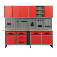 Garagenschrank 6tlg. rot 240 cm