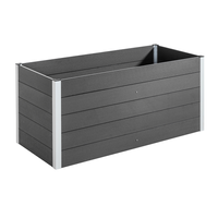Hochbeet "Carmeno" aus WPC und Aluminium, ca. 160 x 70 x 75 cm – Anthrazit 