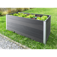 Hochbeet "Carmeno" aus WPC und Aluminium, ca. 160 x 70 x 75 cm – Anthrazit 