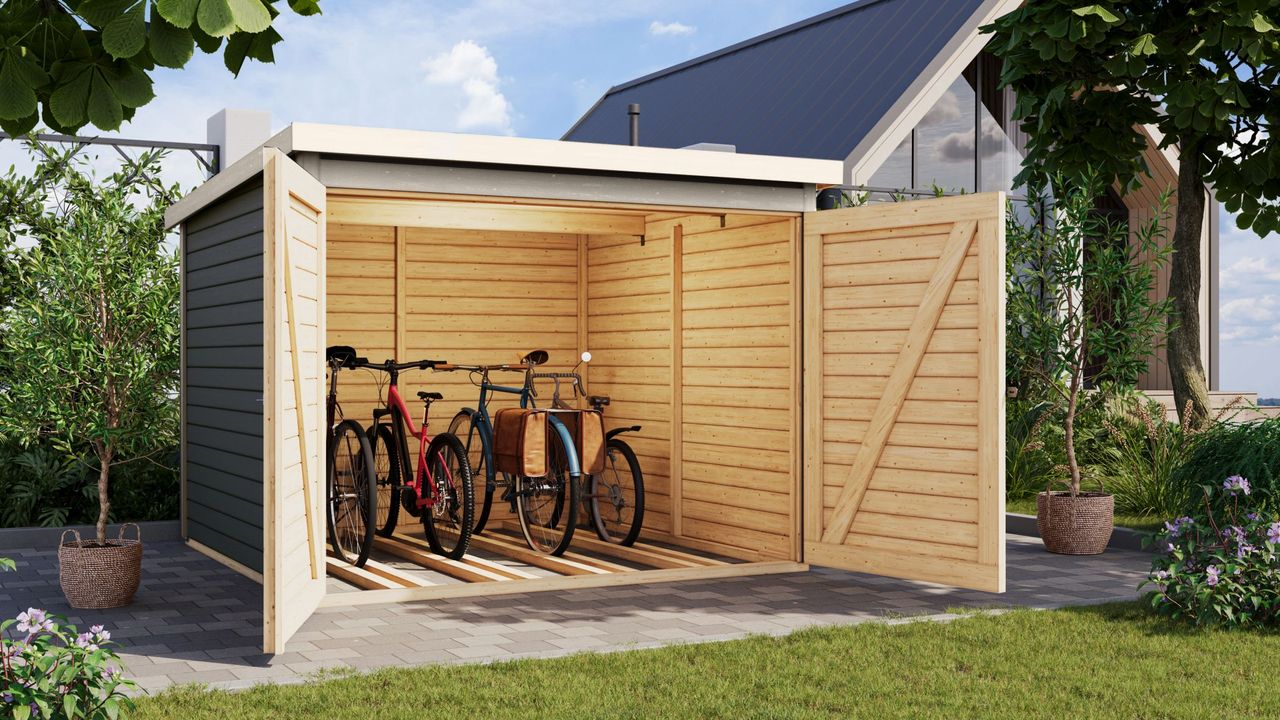Karibu Fahrradgarage XXL Terragrau
