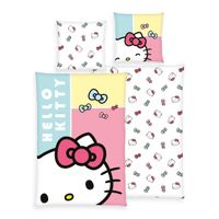 Hello Kitty Bettwäsche Größe 80x80 + 135x200 cm