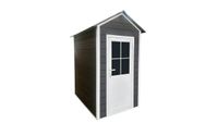 WPC Gartenhaus mit Aluminiumrahmen, ca. 186 x 124 x 238 cm - Anthrazit/Weiß