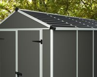 Gerätehaus Rubicon 6x10 Alu Grau 185x304cm