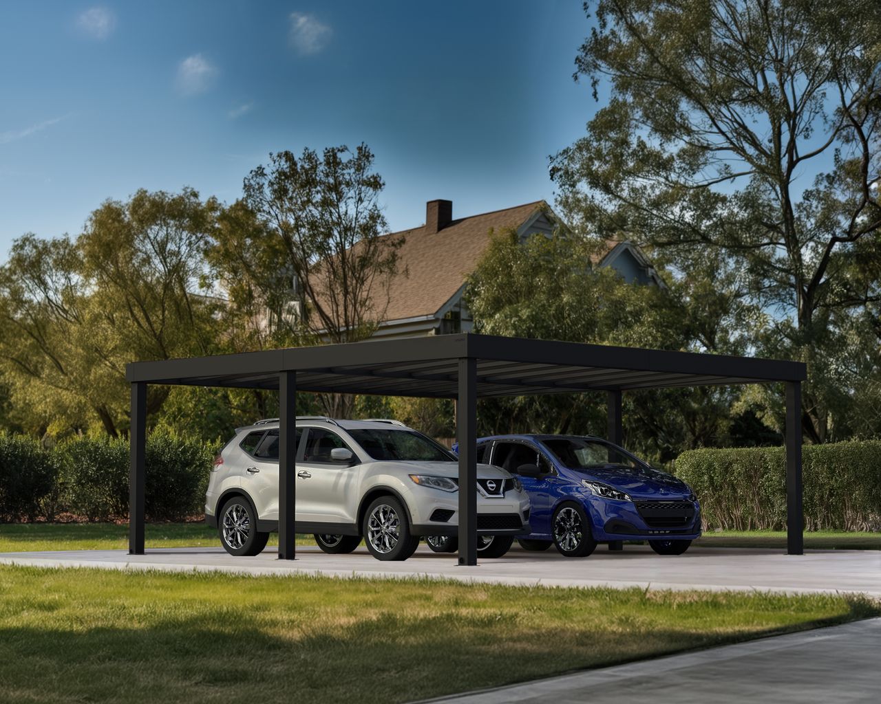 Canopia by Palram Carport Oslo 6x6 Alu Schwarz 596x607cm