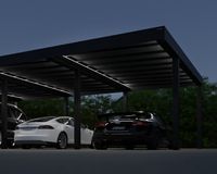 Carport Oslo 6x6 Alu Schwarz 596x607cm