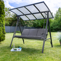 3-Sitzer Hollywoodschaukel, ca. 200 x 125 x 178 cm - Grau