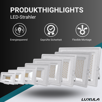 LED-Fluter, 20 W, 3000 K (warmweiß), 2000 lm, weiß, IP65