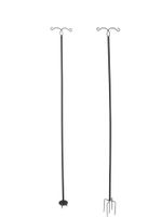 Multifunktionale Stange für Lichterketten im Garten, ca. 233 cm – Schwarz