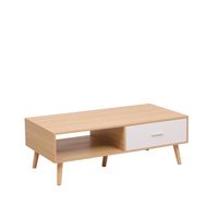 Couchtisch, ca. 120 x 60 x 40 cm - Eiche & Weiß
