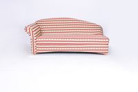 3-Sitzer Sofa Loretta mit linker Armlehne, ca. 193 x 83 x 85 cm – Rot gestreift & Blumenmuster