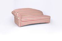 3-Sitzer Sofa Loretta mit linker Armlehne, ca. 193 x 83 x 85 cm – Rot gestreift & Blumenmuster