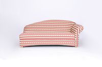 3-Sitzer Sofa Loretta mit rechter Armlehne, ca. 193 x 83 x 85 cm – Rot gestreift & Blumenmuster