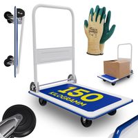 Klappbarer Transportwagen 150 kg Tragkraft, Metall, rutschfeste Ladefläche