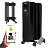 Ölradiator TT-OR 307 Schwarz – 7 Rippen, 3 Heizstufen, WiFi, Überhitzungsschutz