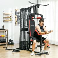 Kraftstation Multifunktionale Fitnessstation mit Butterfly-, Latzugstange Curler