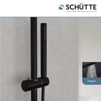 AQUADUCT Überkopfbrause-Set, Schwarz matt